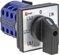 Переключатель кулачковый ПК-1-64 10А для вольтметра EKF pk-1-64-10