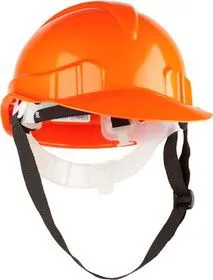 11094-1, Каска защитная ЗУБР ЭКСПЕРТ храповый механизм регулировки размера, оранжевая