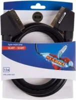 Шнур SCART - SCART (21pin) 1.5м (GOLD) блист. Rexant 06-3075