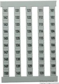 0468760101, TERMINAL BLOCK MARKER 101-150 6MM CARD50