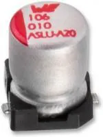 865090449009, SMD электролитический конденсатор, Radial Can - SMD, 100 мкФ, 25 В, Серия WCAP-ASLU
