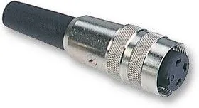 09 0322 00 06, Круглый разъем, Серия 680, Гнездо на Кабель, 6 контакт(-ов), Гнездо под Пайку