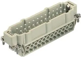 09330242611, Разъем для тяжелых условий, Han E Series, Insert, 48 Contacts, 48B, Штекер, Винтовой Контакт