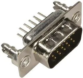 09561617712, Разъем D Sub, HD15, High Density, Штекер, 15 контакт(-ов), DE, Пайка