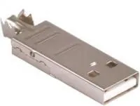 DS1107-W (USBA-SP), Вилка на кабель (белая), тип А