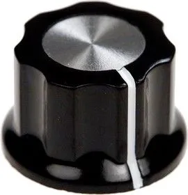 41009-1, D15.7мм, отв. 6.4мм, Ручка пластмассовая (метал. вставка)