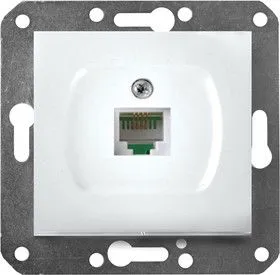 V01-11-F12-M (Розетка 1-мест. телеф. RJ -11 (бел), м-зм, Magenta)