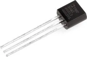 TMP36GT9Z, Датчик температуры -40…+125C (3C) с выходом напряжения 750мВ при TA=25C, питание 2.7...5В [TO92]