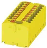 PTFIX 6/6X2,5 YE, Клеммная колодка с перегородкой в панель, 24 А, 500 В, 7-полюсный, 3, Вставной, 12 AWG