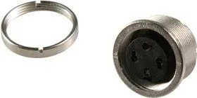 09 0308 00 03, Круглый разъем, Серия 680, Гнездо с Монтажом в Панель, 3 контакт(-ов), Гнездо под Пайку