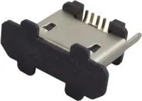 USB3140-30-0170-1-C, Разъем USB, Micro USB Типа B, USB 2.0, Гнездо, 5 вывод(-ов), Поверхностный Монтаж, Вертикальный