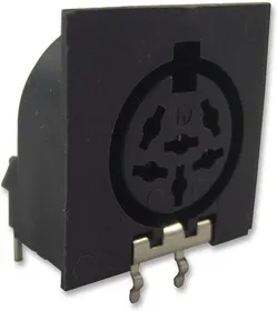 MAB 6 H, Разъем DIN Аудио / Видео, 6 контакт(-ов), Гнездо, Монтаж на Печатную Плату