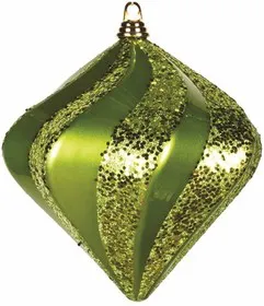 502-214, Елочная фигура Алмаз, 25 см, цвет зеленый