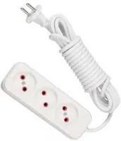 Удлинитель 3х3м без заземл. 10А IP20 Lezard 720-0303-303