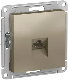 Механизм розетки компьютерной ATLAS DESIGN RJ45 шампань SchE ATN000583