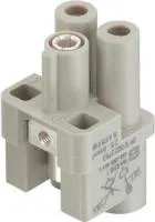 09120022753, Разъем для тяжелых условий, Han Q Series, Insert, 2+PE Contacts, 3A, Гнездо, Винтовое Гнездо