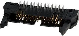 5499786-6, AMP-Latch-26 вилка на плату угл.2.54мм с длин.защ