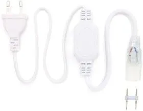 03-55 Шнур питания для одноцветного одностороннего светодиодного неона (10.5*18.5мм) арт. 10-71/72/73/74/75, 220В, IP 65, 800 мм.