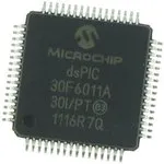 DSPIC30F6011A-30I/PT, MCU 16-bit dsPIC RISC 132KB Flash 5V 64-Pin TQFP Tray