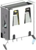 USBA-1JS (DS1095-10), Розетка на плату прямая, тип A (белая)