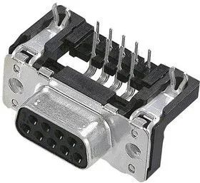 09661526613, Разъем D Sub, угловой, Standard, Гнездо, 9 контакт(-ов), DE, Пайка