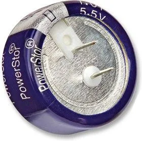 KW-5R5C224-R, Суперконденсатор, PowerStor, EDLC, 0.22 Ф, 5.5 В, Радиальные Выводы, Серия KW, +80%, -20%, 5 мм