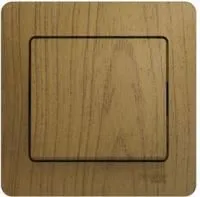 Выключатель 1-кл. СП Glossa 10А IP20 10AX в сборе дер. дуб SchE GSL000512