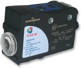 TL50-W-815, Датчик контраста, RGB, серия TL50, 10 до 20мм, 10 до 30В DC, 50мА, NPN / PNP, M12 разъем