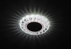 Светильник DK LD18 SL PK/WH декор cо светодиодной подсветкой MR16 прозр. роз. ЭРА Б0028068