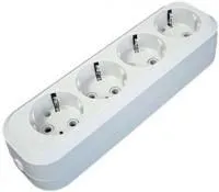 Колодка удлинителя 4-м АВС-пл. с заземл. UNIVersal E304