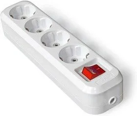 Колодка удлинителя 4-м с выкл. АВС-пл. с заземл. UNIVersal S304