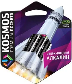 Элемент питания алкалиновый LR03 KOSMOS premium ROCKETS (блист. 4шт) Космос KOSLR03ROCKETS4BL