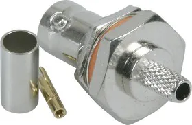 HYR-0122A (GB-122A) (BNC-7023A) (BNC-BC58J), Разъем BNC, гнездо, RG-58, панель, обжим (Panel crimp)