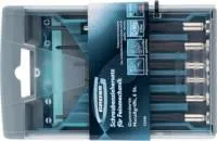 13346, Набор отверток для точной механики, CrMo, метал. обрезин. рукоятки, 6шт., бокс - трансформер