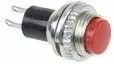 36-3331, Выключатель-кнопка металл 220V 2А (2с) (ON)-OFF 10.2 красная Mini