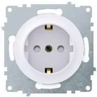 Механизм розетки 1-м СП Florence с заземл. защ. шторки бел. 1E10101300 OneKeyElectro 2172764