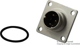 0318 08-1, Круглый разъем, Серия 3, Штекер в Панель, 8 контакт(-ов), Контакт под Пайку