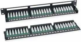 04-0022-1, Патч-панель 19, 1U, 48 портов RJ-45, категория 5e, Krone IDC