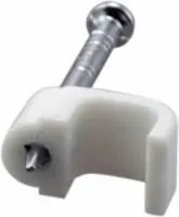 07-4206, Крепеж кабеля плоский 6 х 4 мм, белый (упак. 50 шт)