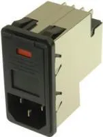 2-6609106-4, IEC фильтр, 250 В AC, Медицинский, 6 А, Быстрое Соединение