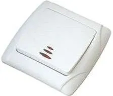 Выключатель 1-кл. СП Маргарита 10А IP20 с индик. бел. Universal М0121