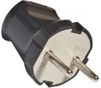 Вилка электрич. без заземл. черн. 6А 250В (еврослот) UNIVersal А0113