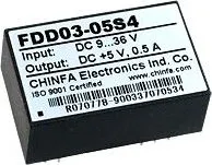 FDD03-05S4, DC/DC преобразователь, 3Вт, вход 9-36В, выход 5В/500мА