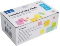 04-20 Контроллер RGB 12В/24В, 288Вт/576Вт, 3 канала*8А, пульт easy control, РФ, размер 91*89*24мм