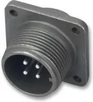 MS3102R14S-5P, Круглый разъем, MIL-DTL-5015 Серия, Гнездо для Монтажа в Коробку, 5 контакт(-ов), Контакт под Пайку