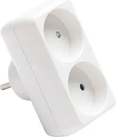 NAD-L-2X-C-WH (94671), Двойник (2 розетки, з/з, защитные шторки,3500Вт)