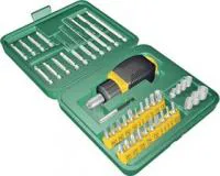 25556-H43, Набор Отвертка реверсивная с битами и торцевыми головками и сверлами, 43 предмета