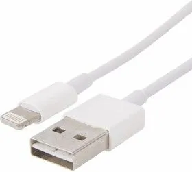 18-0121, Кабель для iPhone 5/6/7 моделей с 2-сторонним разъемом USB 1 м белый