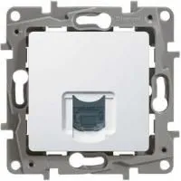 Механизм розетки информ. 1-м СП Etika RJ45 CAT.5 UTP бел. Leg 672241