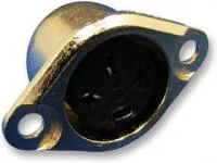 0103 07, Разъем DIN Аудио / Видео, 7 контакт(-ов), Гнездо, Монтаж в Панель, Пайка